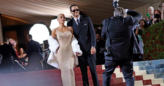 Kim Kardashian and Pete Davidson attend the Met Gala on May 2, 2022