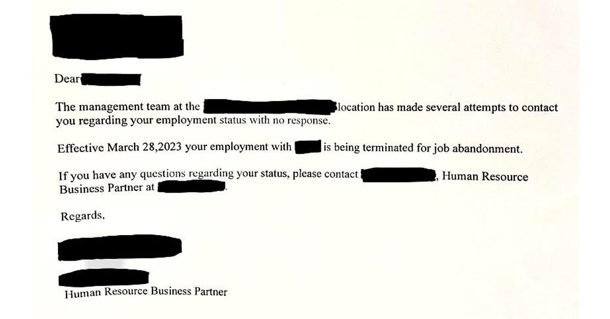 Job Officially Fires Employee Two Years After They Resigned