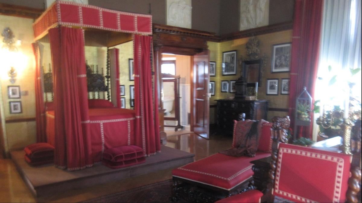 George Vanderbilt II's bedroom inside the Biltmore Estate. 