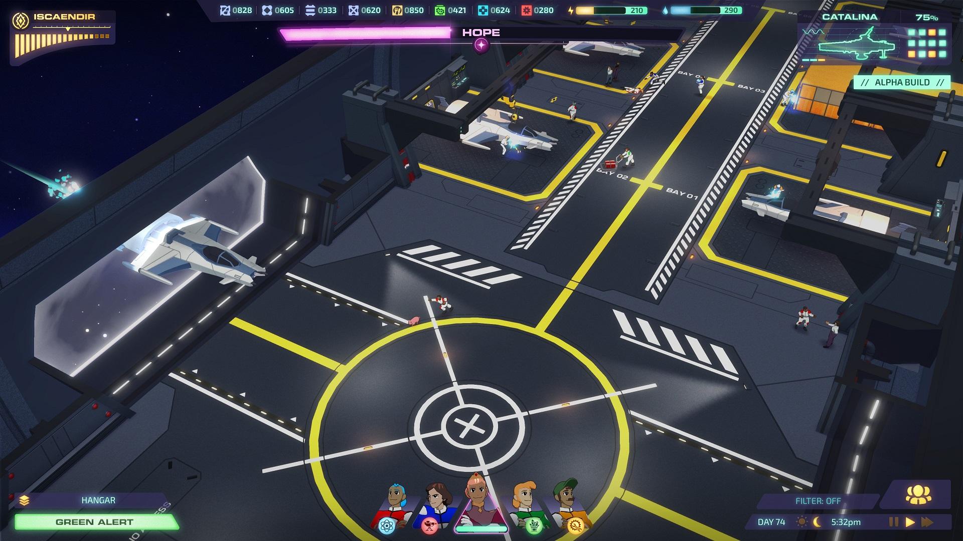 'Jumplight Odyssey' A look at the Hanger with battle and scavenger ships.