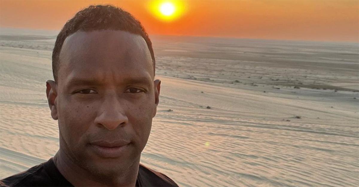 Shaka Hislop on the beach in Trinidad and Tobago.