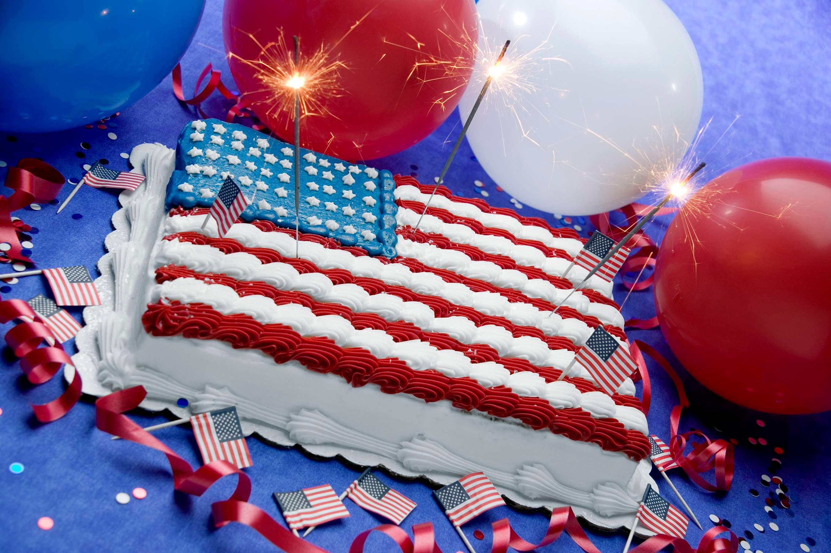 American flag cake.