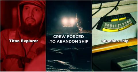 Side by side collage of clips from the Deadliest Catch trailer