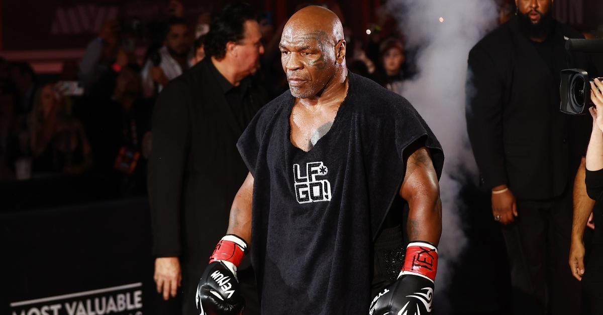 Mike Tyson before his fight with Jake Paul.