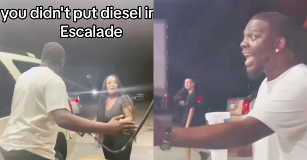 Guy Freaks Out After Girlfriend Puts Diesel Fuel in His Escalade