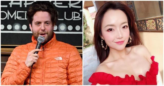 Dex Carvey doing stand-up and his girlfriend, Kaylee