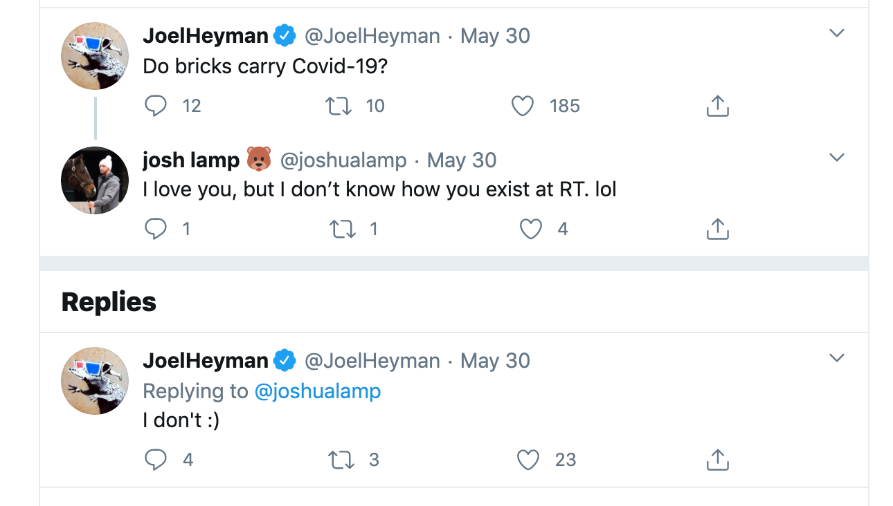 joel heyman tweets