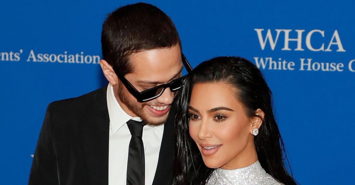 Pete Davidson and Kim Kardashian attend the White House Correspondents dinner.