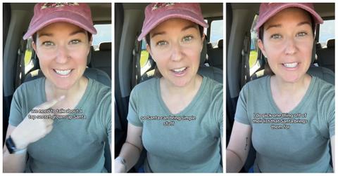 TikToker @afmuscato said she only gets her kids small gifts for Christmas.