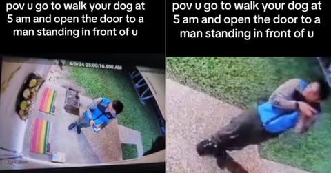 Woman Scared by Amazon Delivery Guy