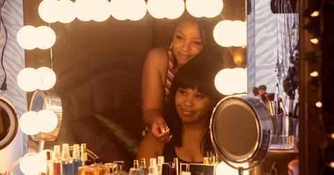 Dominique Fishback as Dre and Chloe Bailey as Marissa in 'Swarm'