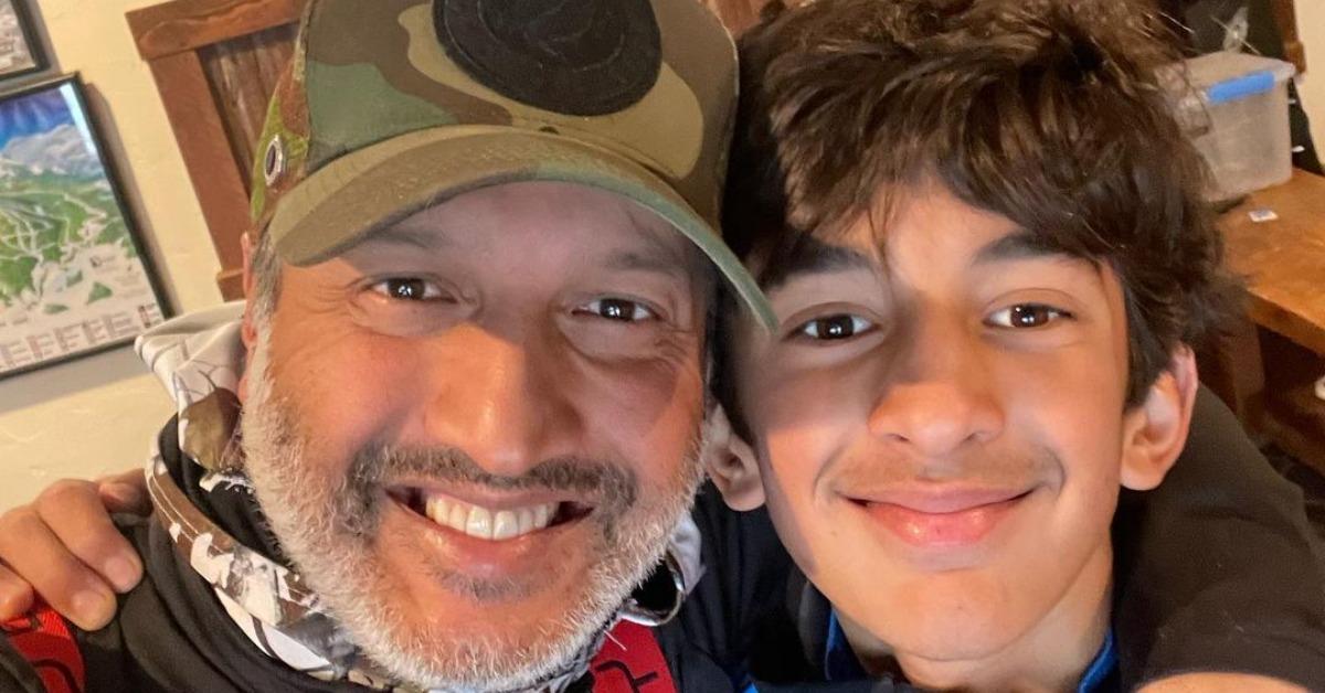 Neeraj Gunsagar and one of his sons take a selfie together on January 16, 2023.