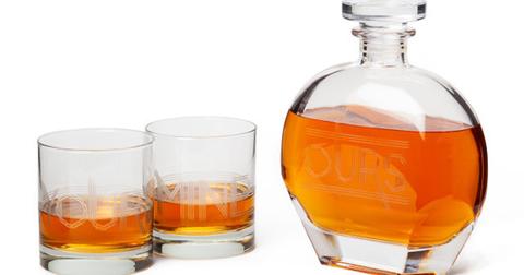 Yours, Mine, and Ours Engraved Decanter Set