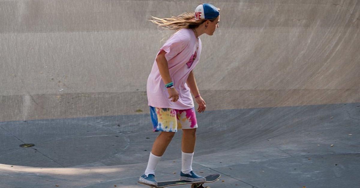 Jaden Smith Wears Mismatched Sneakers While Skateboarding In NYC