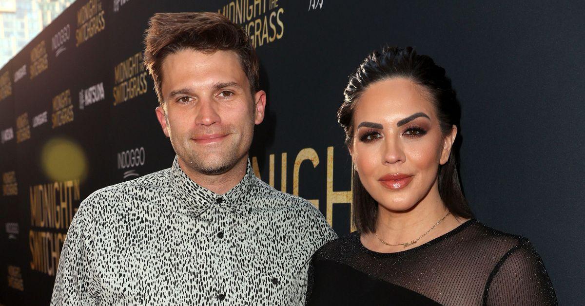 (l-r): Tom Schwartz and Katie Maloney posing together.