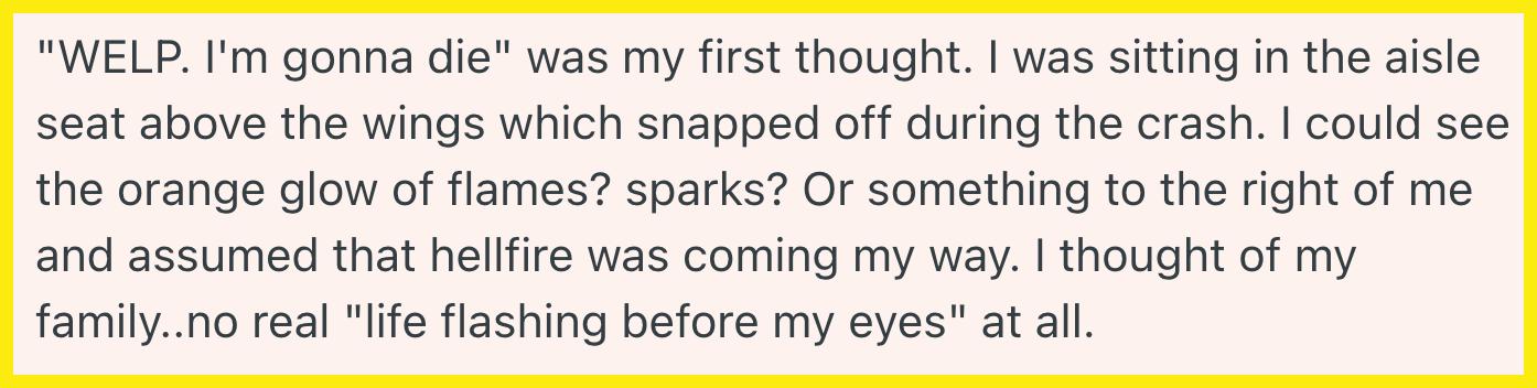 A passenger who survived the Delta plane crash does an AMA on Reddit.