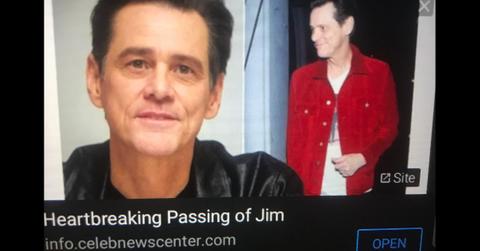 Jim Carrey dead rumor