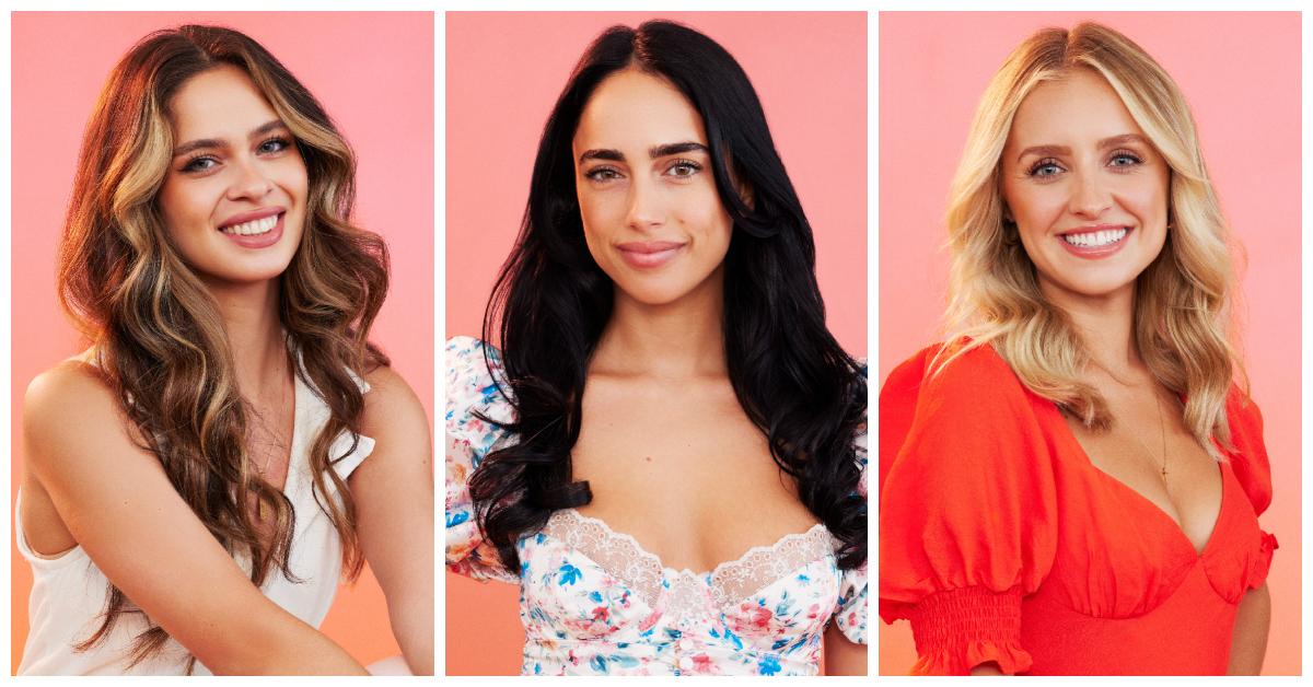 (L-R) Kelsey Anderson, Maria Georgas, and Daisy Kent pose for their official 'The Bachelor' Season 28 portraits.