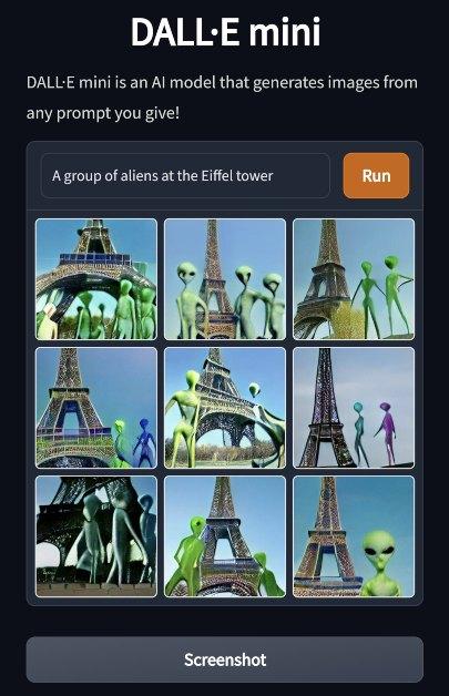 Dall-E Image Generator Aliens Eiffel Tower