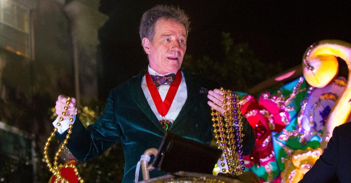 Bryan Cranston hands out Mardi Gras beads in New Orleans 2020