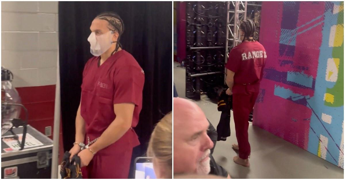 Mack Hollins shows up in handcuffs to Super Bowl 2026.