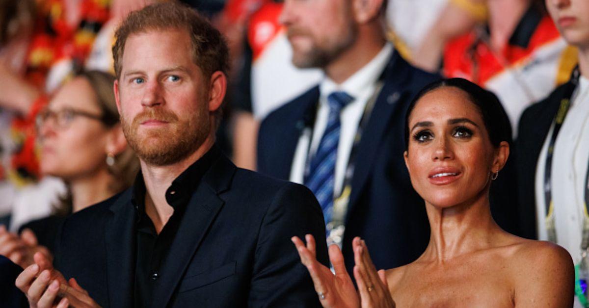  Prince Harry, Duke of Sussex and Meghan, Duchess of Sussex are seen during the closing ceremony of the Invictus Games Düsseldorf 2023