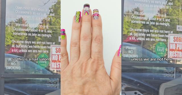 Nail Salon Vague Open Hours Sign Goes Viral