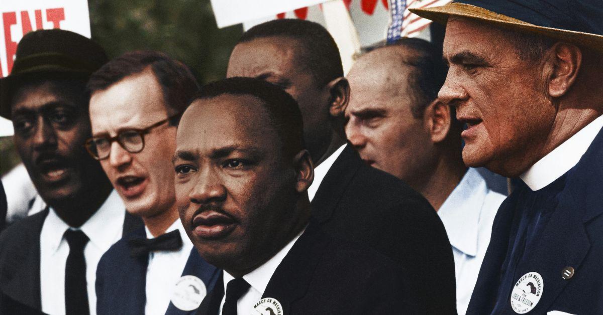 Dr. Martin Luther King Jr at a Civil Rights march