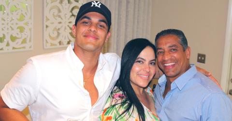 Josh Martinez photographed with his parents.