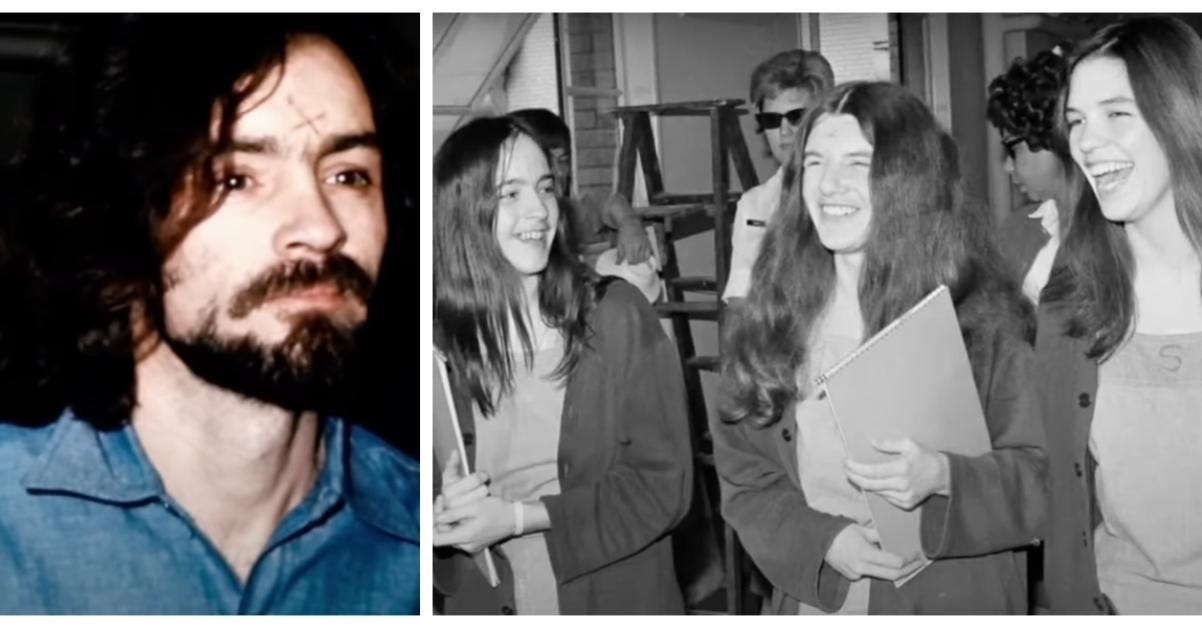 (L-R): Charles Manson; three of Charles Manson's followers