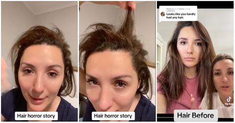 tiktoker @cat_batista hair ruined before wedding