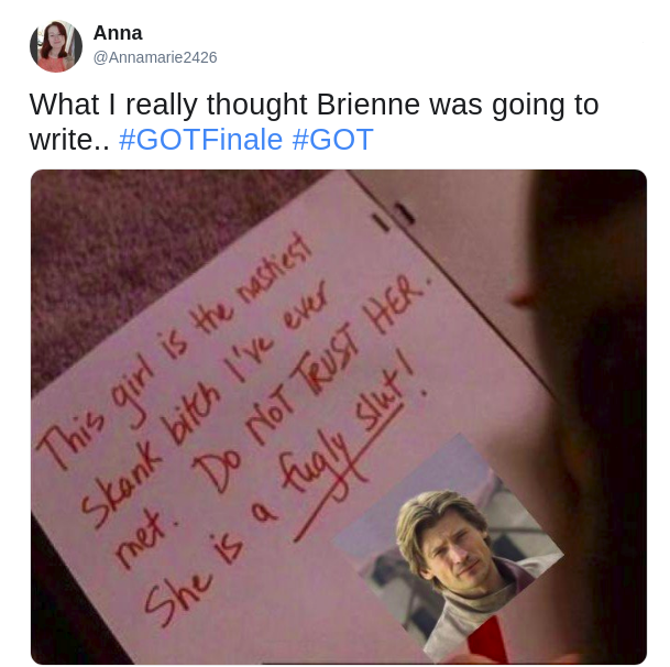 brienne jaime writes