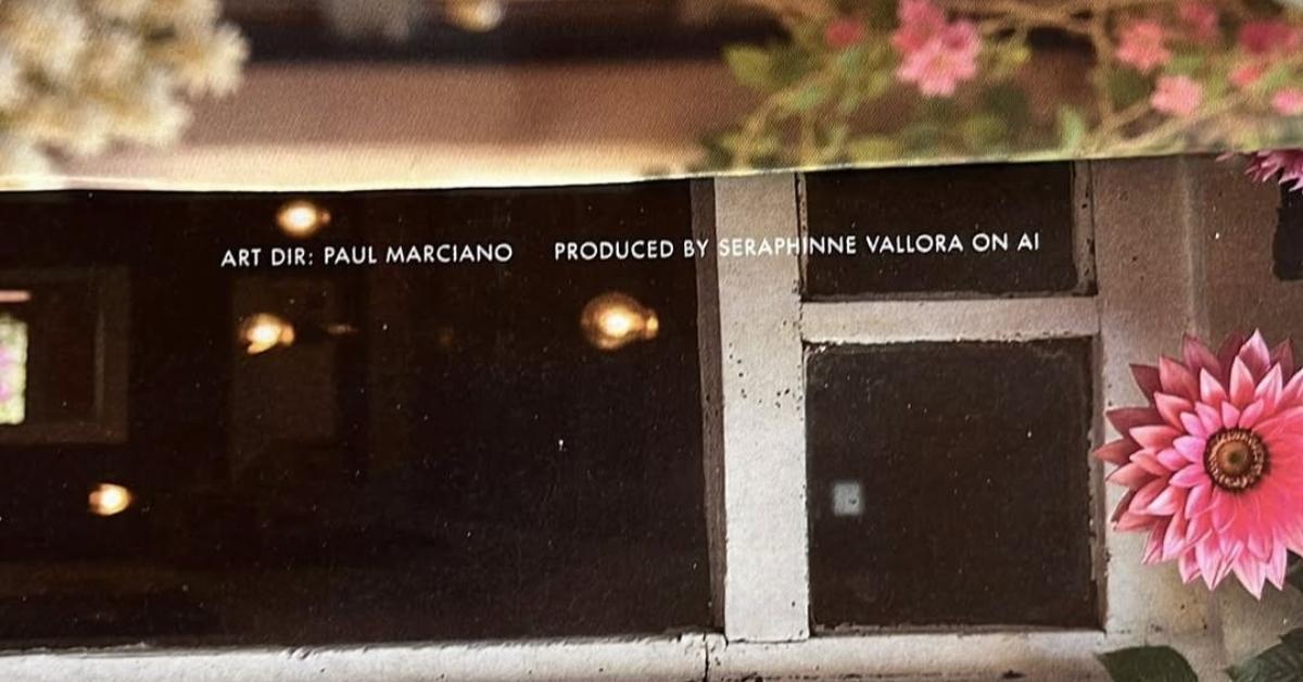 Seraphinne Vallora's byline featured in 'Vogue' ad