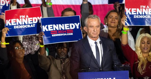 Robert F. Kennedy Jr. (C) announces his candidacy for president in Boston