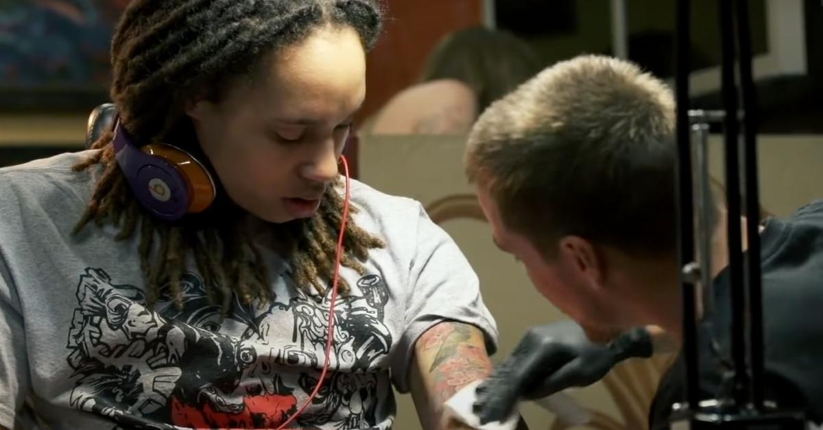 britney griner getting a tattoo