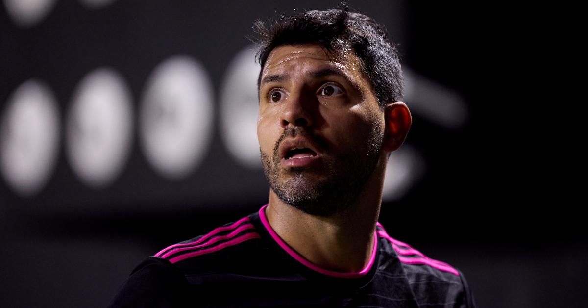 Sergio Aguero of Kunisports looks on during the round 7 of the Kings League Infojobs match between 1k FC and Kunisports at CUPRA Arena on June 18, 2023 in Barcelona, Spain. (Photo by Ion Alcoba/Quality Sport Images/Getty Images)