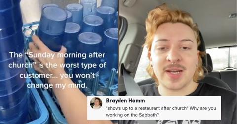 After church customers