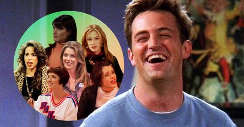 Chandler from 'Friends' with an inset photo of his girlfriends past
