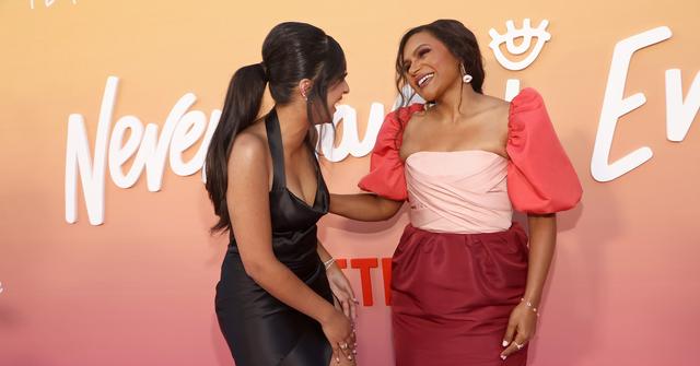 Maitreyi Ramakrishnan and Mindy Kaling