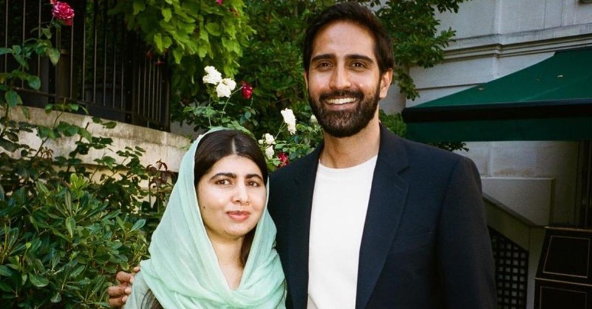 (L-R): Malala Yousafzai and her husband, Asser Malik