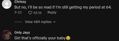 year old woman gets pregnant