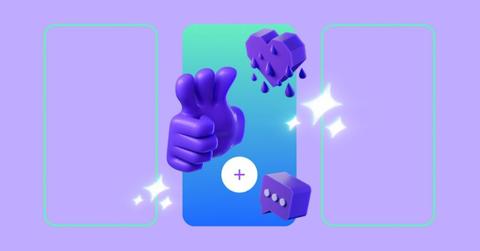 The keyart for Twitch Stories on a purple background.