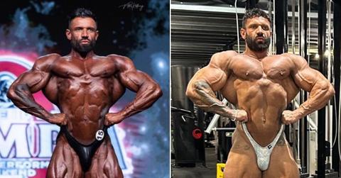 Neil Currey competing in bodybuilding
