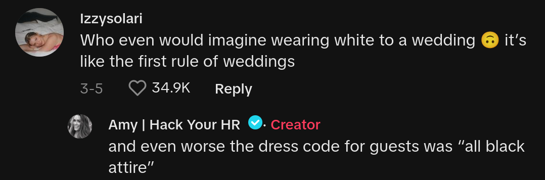 white jumpsuit wedding call out