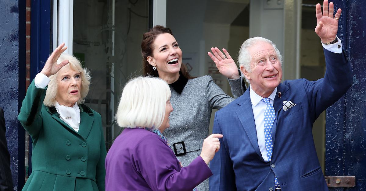 Kate Middleton, King Charles, and Queen Camilla in their usual roles as heads of the royal family