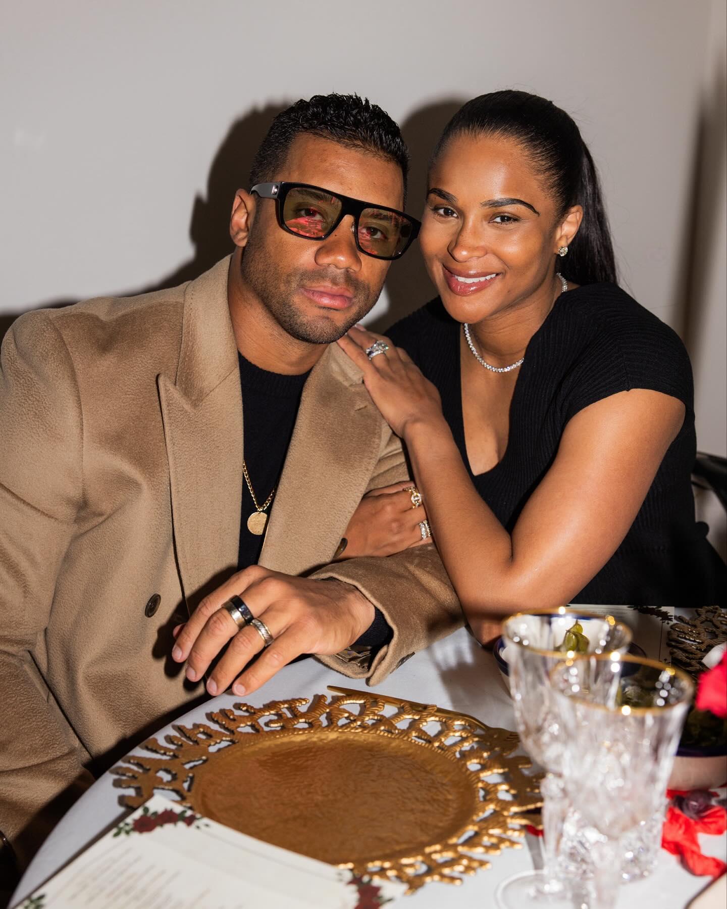 Russell Wilson and Ciara at dinner