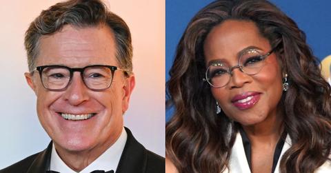 Stephen Colbert and Oprah Winfrey