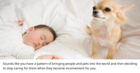 A baby and a dog relaxing/text from a Reddit commenter