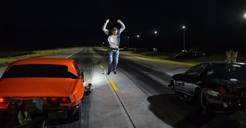 A race beginning on 'Street Outlaws.'