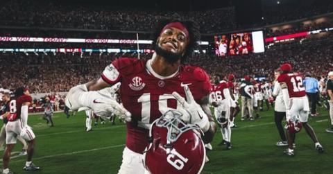 Keanu Koht following an Alabama game in September 2024.